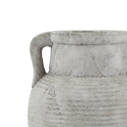 Lemon Pavilion Furniture and Decor Athena Stone Amphora Pot - Ceramic - L23 x W23 x H27 cm - White in Grey - thumbnail 3