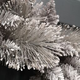 Samuel Alexander 50cm Premier Christmas Snow Fir Door Wreath in White - thumbnail 2