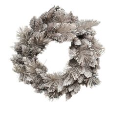 Samuel Alexander 50cm Premier Christmas Snow Fir Door Wreath in White - thumbnail 3
