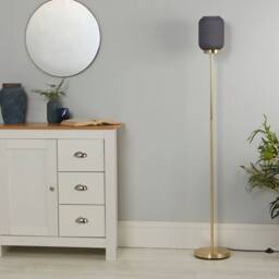 Lighting Collection FROSTED FLOOR LAMP NAVY in Blue - thumbnail 1