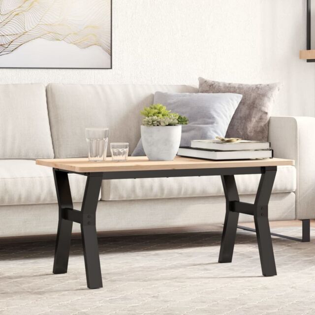 Berkfield Home Coffee Table Legs Y-Frame 80x40x43 cm Steel in Black - Size: 80 x 40 x 43 cm - image 1