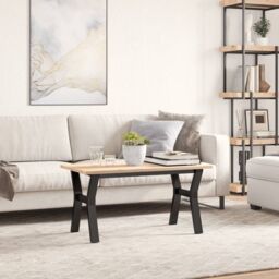 Berkfield Home Coffee Table Legs Y-Frame 80x40x43 cm Steel in Black - Size: 80 x 40 x 43 cm - thumbnail 3