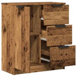 Berkfield Home Sideboard Old Wood 60x30x70 cm Engineered Wood in Brown - Size: 60 x 30 x 70 cm - thumbnail 7
