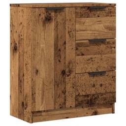 Berkfield Home Sideboard Old Wood 60x30x70 cm Engineered Wood in Brown - Size: 60 x 30 x 70 cm - thumbnail 3