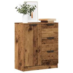 Berkfield Home Sideboard Old Wood 60x30x70 cm Engineered Wood in Brown - Size: 60 x 30 x 70 cm - thumbnail 2