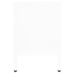 Berkfield Home TV Cabinet White 90x30x44 cm Steel & Glass - Size: 90 x 30 x 44 cm - thumbnail 4