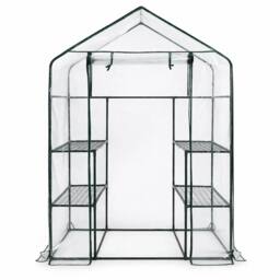 EONLION Mini Walk-in Garden Greenhouse in Green - Size: 100 cm - thumbnail 1