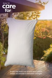 Slumberdown 4 Pack Wonderful Wool Medium Support Back Side Sleeper Pillows in White - thumbnail 3