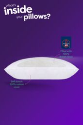 Slumberdown 4 Pack Wonderful Wool Medium Support Back Side Sleeper Pillows in White - thumbnail 8