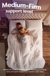 Slumberdown 4 Pack Wonderful Wool Medium Support Back Side Sleeper Pillows in White - thumbnail 7