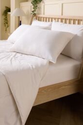 Slumberdown 4 Pack Wonderful Wool Medium Support Back Side Sleeper Pillows in White - thumbnail 2