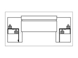 Vente-unique Extendable Headboard With Bedside Tables - 140/160 Cm - Natural and in Light Oak - Size: Double - thumbnail 5