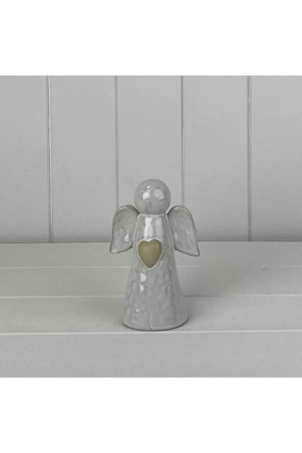 KDMD White Ceramic Angel Ornament - image 1