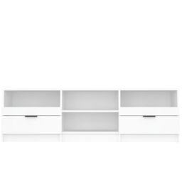 Berkfield Home TV Cabinet White 150x33.5x45 cm Engineered Wood - thumbnail 4