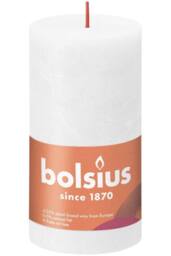KDMD Cloudy White Bolsius Rustic Shine Pillar Candle 130 x 68mm
