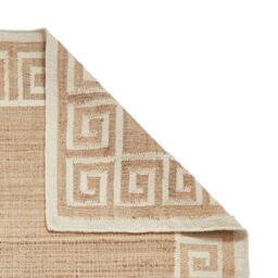The Rug Shop UK Beige Border Modern Geometric Jute Easy To Clean Ivory Area Rug - Size: 160 cm x 230 cm - thumbnail 6