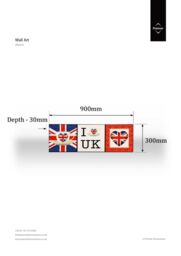 Orsina I Love UK Wall Art Home Wall Décor - thumbnail 2