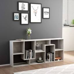 Berkfield Home Classic Book Cabinet Concrete Grey 67x24x161 cm Engineered Wood - Size: 67 x 24 x 161 cm - thumbnail 1