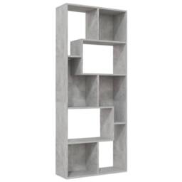 Berkfield Home Classic Book Cabinet Concrete Grey 67x24x161 cm Engineered Wood - Size: 67 x 24 x 161 cm - thumbnail 3