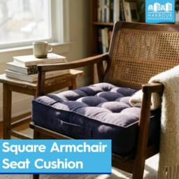 Harbour Housewares Square Armchair Booster Cushions - 50 x 50cm - Pack of 2 in Grey - Size: 50 x 50 cm - thumbnail 3