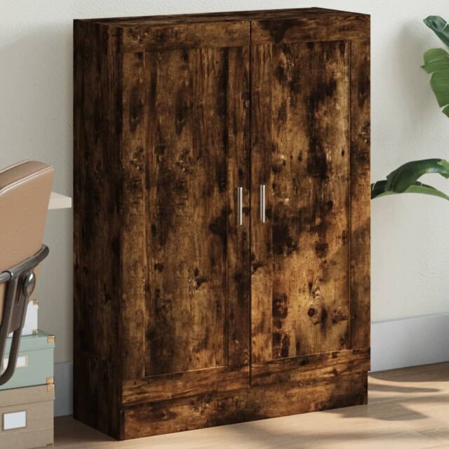 Berkfield Home Book Cabinet Smoked Oak 82.5x30.5x115 cm Engineered Wood in Brown - image 1