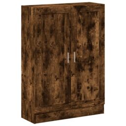 Berkfield Home Book Cabinet Smoked Oak 82.5x30.5x115 cm Engineered Wood in Brown - thumbnail 2