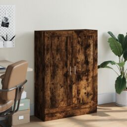 Berkfield Home Book Cabinet Smoked Oak 82.5x30.5x115 cm Engineered Wood in Brown - thumbnail 3