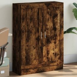 Berkfield Home Book Cabinet Smoked Oak 82.5x30.5x115 cm Engineered Wood in Brown - thumbnail 1