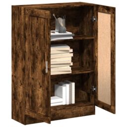 Berkfield Home Book Cabinet Smoked Oak 82.5x30.5x115 cm Engineered Wood in Brown - thumbnail 4