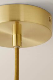 ValueLights Sookie Alabaster Marble Effect Glass Gold Capped Ceiling Pendant Light in Cream - thumbnail 5