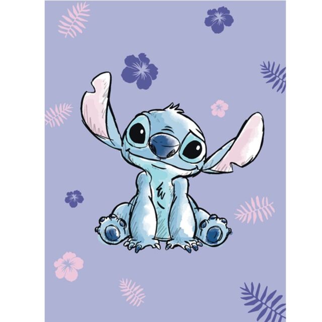 Lilo & Stitch Fleece Stitch Blanket in Purple - image 1