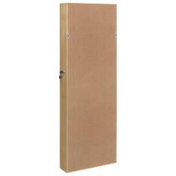 Berkfield Home Mirror Jewellery Cabinet with LED Lights Wall Mounted in Brown - thumbnail 6