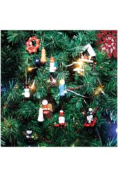Netagon Wooden Christmas Hanging Decorations Pack of 12 - thumbnail 1