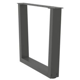 Berkfield Home Dining Table Legs V-Shape 2 pcs Anthracite 50x(42-43.3) cm Steel in Black - thumbnail 4
