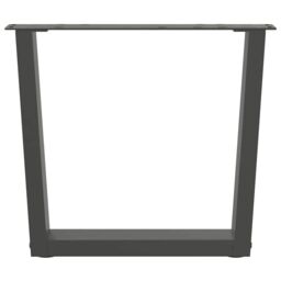 Berkfield Home Dining Table Legs V-Shape 2 pcs Anthracite 50x(42-43.3) cm Steel in Black - thumbnail 3