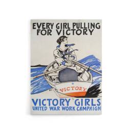 "Artery8 Everyone Pulling for Victory Canvas Wall Art Print Penfield in White - Size: W12"" x H16""" - thumbnail 1