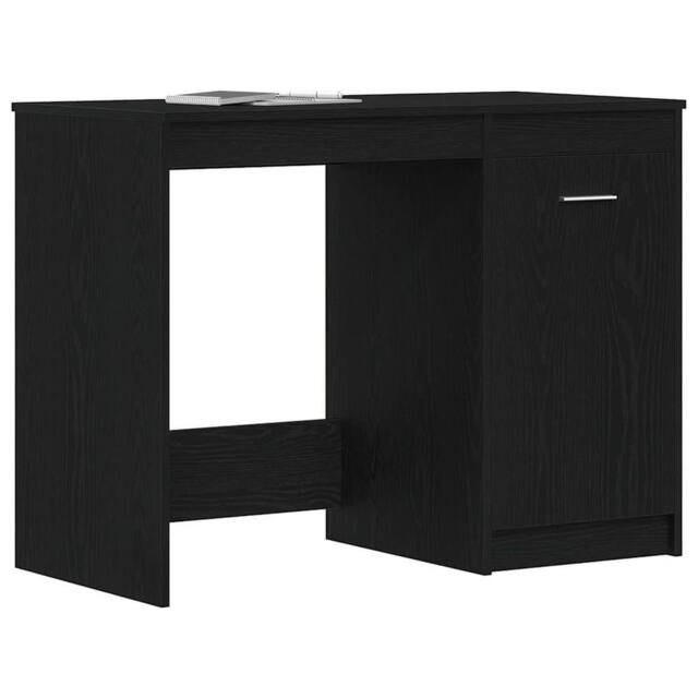 Berkfield Home Modern Desk Black Oak 100x50x76 cm Engineered wood - Size: 100 x 50 x 76 cm - image 1
