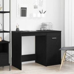 Berkfield Home Modern Desk Black Oak 100x50x76 cm Engineered wood - Size: 100 x 50 x 76 cm - thumbnail 2
