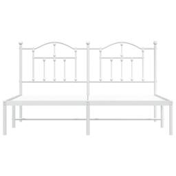 Berkfield Home Metal Bed Frame with Headboard White 183x213 cm - thumbnail 6