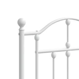 Berkfield Home Metal Bed Frame with Headboard White 183x213 cm - thumbnail 9