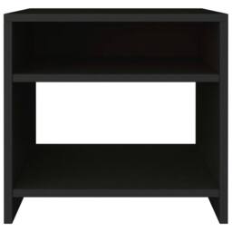 Berkfield Home Elegant Bedside Cabinet Black 40x30x40 cm Engineered Wood - Size: 40 x 30 x 40 cm - thumbnail 4
