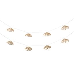 ValueLights Rattan Flower 10 x Battery Operated Outdoor Garden String Lights in Light Brown - thumbnail 2