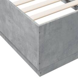 Berkfield Home Bed Frame without Mattress Concrete Grey 75x190 cm Small Single - thumbnail 7
