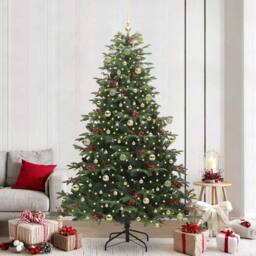 Berkfield Home Artificial Christmas Tree with 300 LEDs with Stand Green 240 cm - thumbnail 1