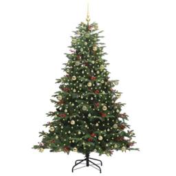 Berkfield Home Artificial Christmas Tree with 300 LEDs with Stand Green 240 cm - thumbnail 3