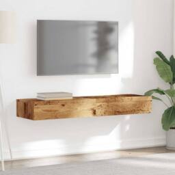 Berkfield Home TV Cabinets with LED Lights 2 pcs Old Wood 60x35x15.5 cm in Brown - thumbnail 5