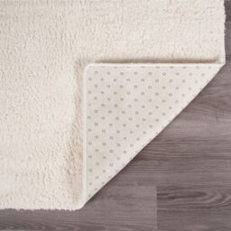 OHS Fluffy Teddy Rug Soft Floor Carpet Non Slip Area Mat in Cream - Size: 160 cm x 230 cm - thumbnail 4