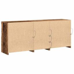 Berkfield Home Sideboard with LED Lights Old Wood 162x37x67 cm Engineered Wood in Brown - Size: 162 x 37 x 67 cm - thumbnail 9