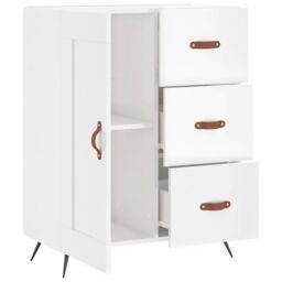 Berkfield Home Sideboard High Gloss White 69.5x34x90 cm Engineered Wood - thumbnail 6