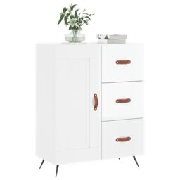 Berkfield Home Sideboard High Gloss White 69.5x34x90 cm Engineered Wood - thumbnail 3
